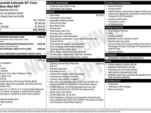 Used 2019 Chevrolet Colorado W/T w/ WT Convenience Package image 12