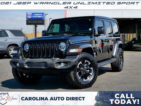 Used 2021 Jeep Wrangler Unlimited Sport w/ Sun And Sound Package AWD/4WD image 1