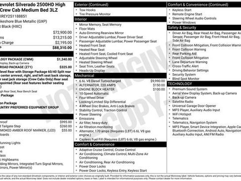 Used 2025 Chevrolet Silverado 2500 High Country w/ Technology Package AWD/4WD image 9