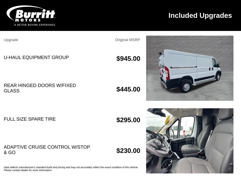 Used 2025 RAM ProMaster 2500 w/ U-Haul Equipment Group FWD image 3