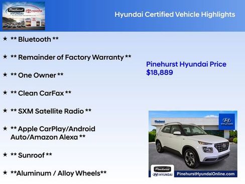 Certified 2025 Hyundai Venue SEL FWD image 19
