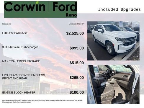 Used 2023 Chevrolet Tahoe LT w/ Luxury Package image 3