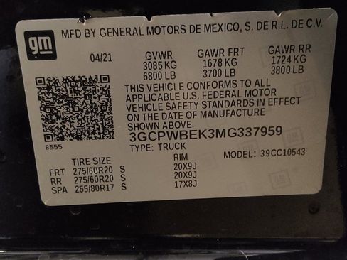 Used 2021 Chevrolet Silverado 1500 Custom w/ Safety Confidence Package RWD image 33