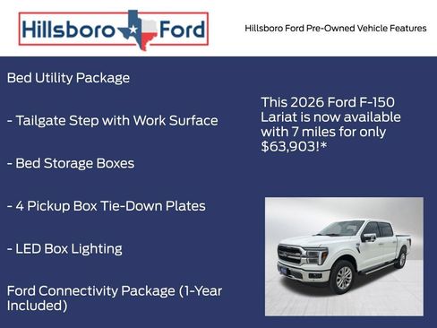 Used 2026 Ford F150 Lariat w/ Equipment Group 501A Mid AWD/4WD image 13