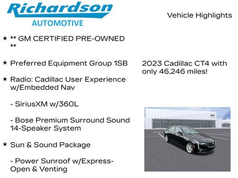 Used 2023 Cadillac CT4 Luxury w/ Sun And Sound Package image 12