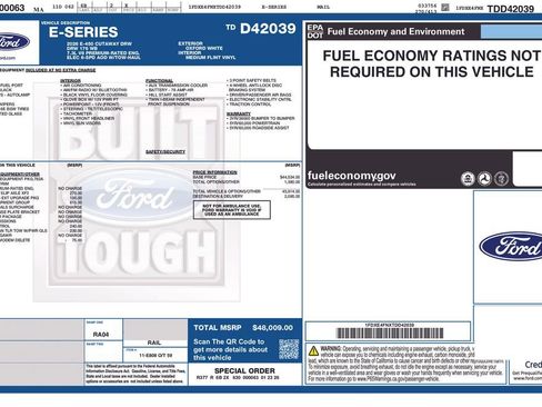 New 2026 Ford E-450 and Econoline 450 Super Duty w/ Power Equipment Group RWD image 32