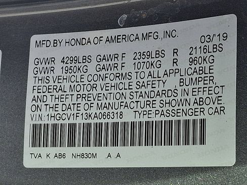 Used 2019 Honda Accord LX image 27