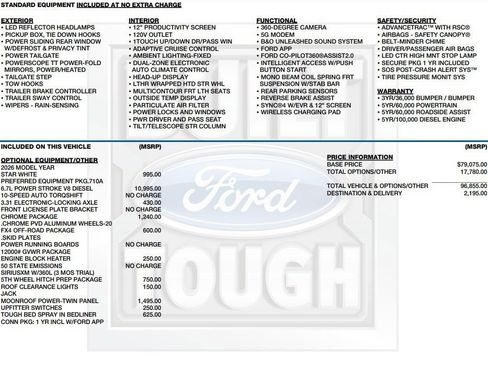Used 2026 Ford F350 King Ranch w/ Chrome Package AWD/4WD image 2