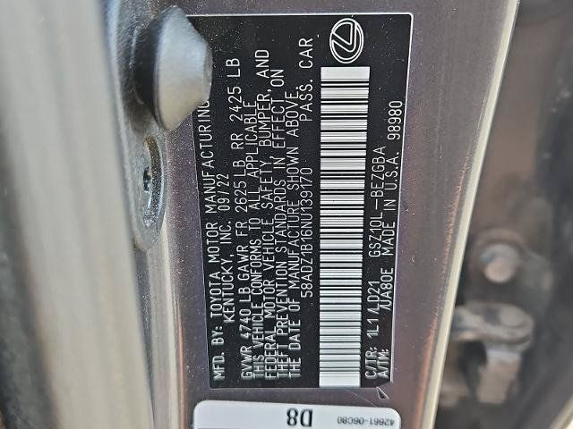 Used 2022 Lexus ES 350 w/ Premium Package FWD image 31