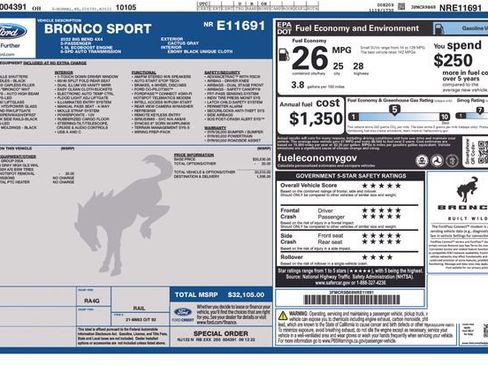 Certified 2022 Ford Bronco Sport Big Bend image 61