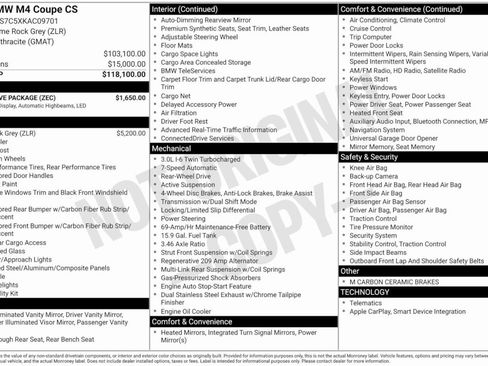 Used 2019 BMW M4 CS w/ Executive Package image 6