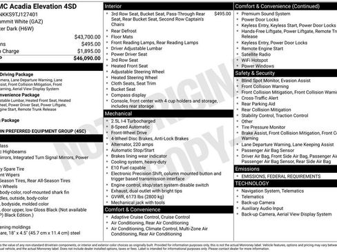 New 2026 GMC Acadia Elevation image 40