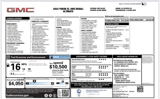 Used 2024 GMC Yukon XL Denali Ultimate AWD/4WD image 36