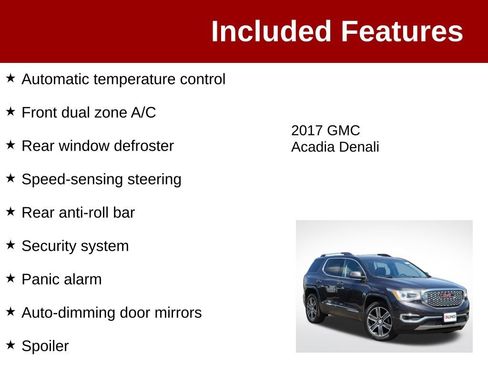 Used 2017 GMC Acadia Denali w/ Technology Package AWD/4WD image 4