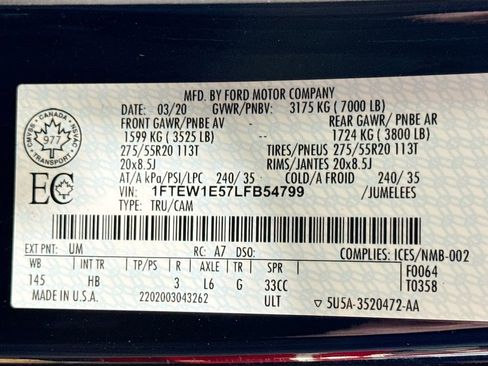 Used 2020 Ford F150 Lariat w/ Equipment Group 502A Luxury image 27