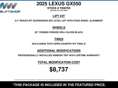 Used 2025 Lexus GX 550 AWD/4WD image 2