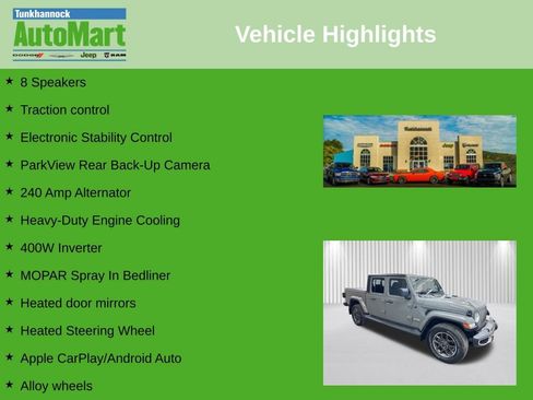 Certified 2021 Jeep Gladiator Overland w/ Cold Weather Group image 6