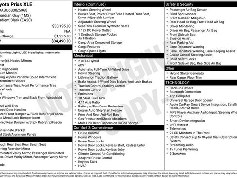 Used 2025 Toyota Prius XLE AWD/4WD image 6
