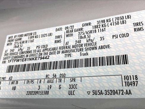 Used 2022 Ford F150 Lariat w/ Max Trailer Tow Package image 33