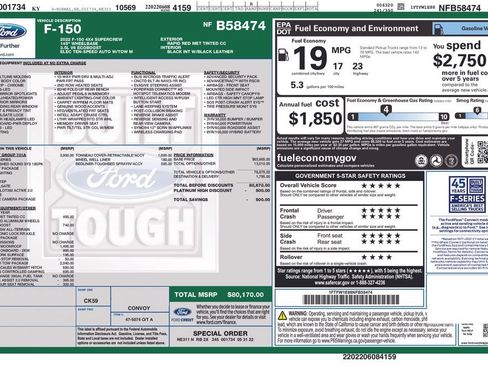 Used 2022 Ford F150 Platinum w/ Equipment Group 701A High AWD/4WD image 11