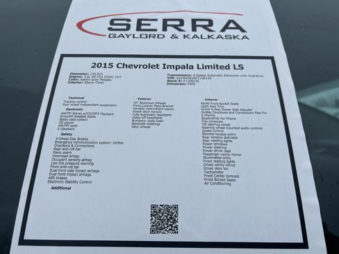 Used 2015 Chevrolet Impala Limited LS image 26