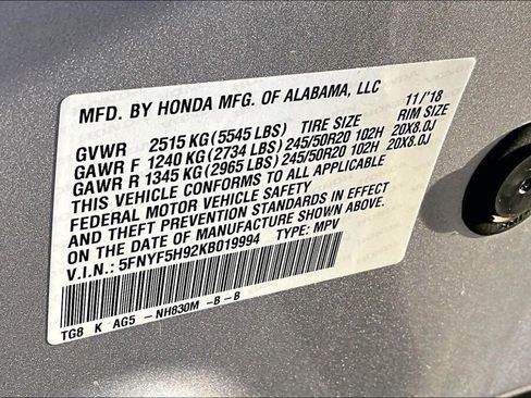 Used 2019 Honda Pilot Touring image 17