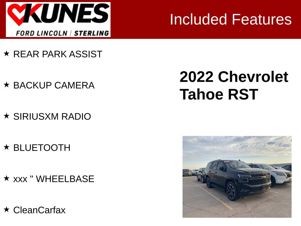 Used 2022 Chevrolet Tahoe RST w/ Luxury Package AWD/4WD image 3