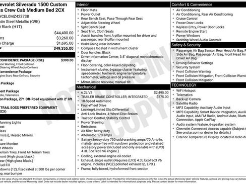 Used 2021 Chevrolet Silverado 1500 Custom Trail Boss w/ Safety Confidence Package image 38