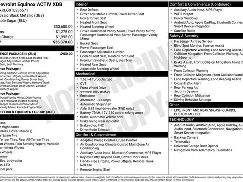 New 2026 Chevrolet Equinox ACTIV w/ Convenience Package III FWD image 32