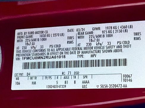 Used 2024 Ford Escape ST-Line w/ Tech Pack #1 FWD image 31