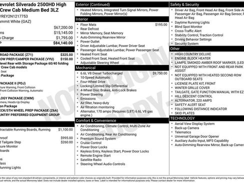 Used 2022 Chevrolet Silverado 2500 High Country w/ Z71 Off-Road Package AWD/4WD image 31