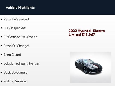 Used 2022 Hyundai Elantra Limited FWD image 2