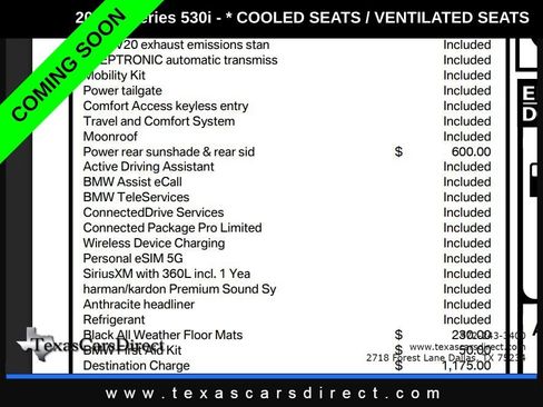 Used 2025 BMW 530i w/ M Sport Package RWD image 8