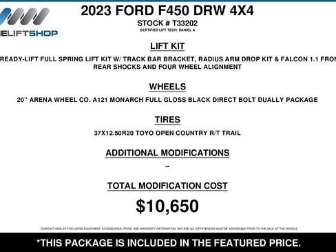 Used 2023 Ford F450 Lariat w/ Lariat Ultimate Package AWD/4WD image 2