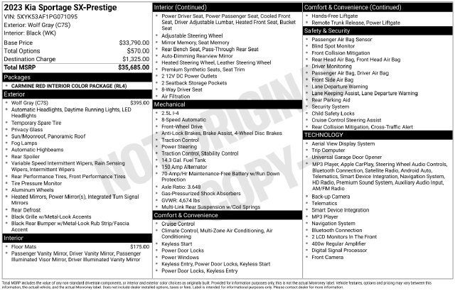 Used 2023 Kia Sportage SX FWD image 10