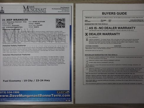 Used 2021 Jeep Wrangler Unlimited Sport AWD/4WD image 38