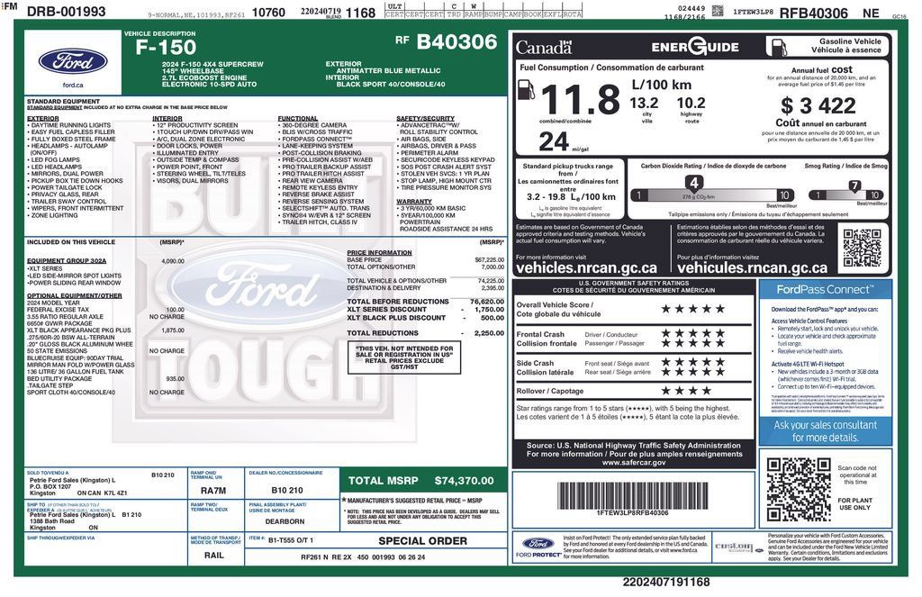 Used 2024 Ford F150 XLT w/ Equipment Group 302A MID AWD/4WD image 82