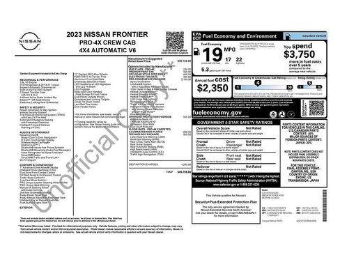 Used 2023 Nissan Frontier PRO-4X w/ Pro Convenience Package AWD/4WD image 2