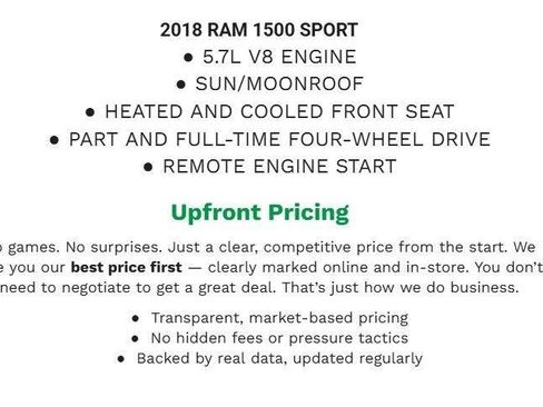 Used 2018 RAM 1500 Sport AWD/4WD image 1