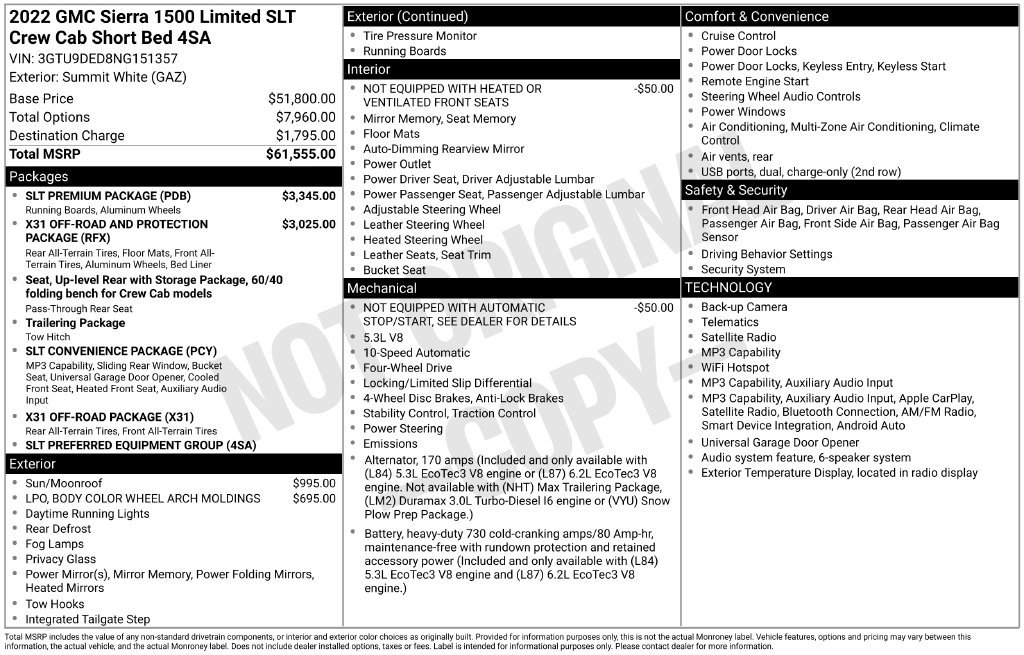 Used 2022 GMC Sierra 1500 SLT w/ SLT Premium Package AWD/4WD image 5