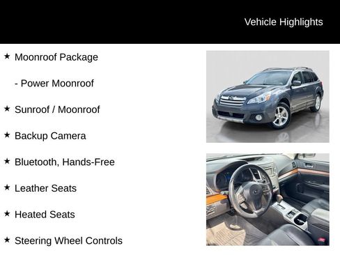 Used 2014 Subaru Outback 3.6R Limited w/ Moonroof Package AWD/4WD image 5