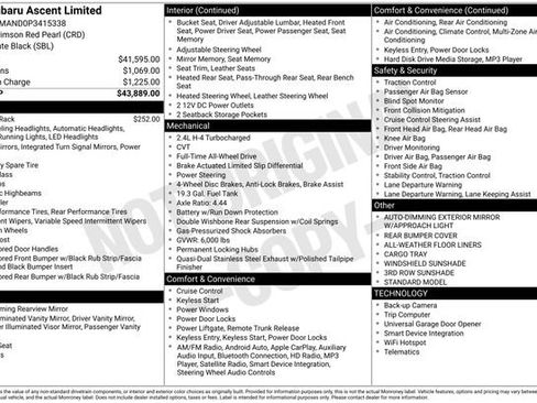 Used 2023 Subaru Ascent Limited image 14