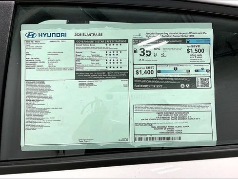 Used 2026 Hyundai Elantra SE FWD image 32