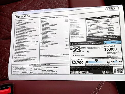 New 2026 Audi S5 Premium Plus AWD/4WD image 14