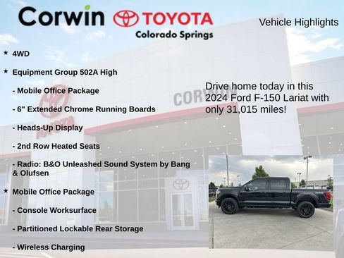 Used 2024 Ford F150 Lariat w/ Equipment Group 502A High AWD/4WD image 6