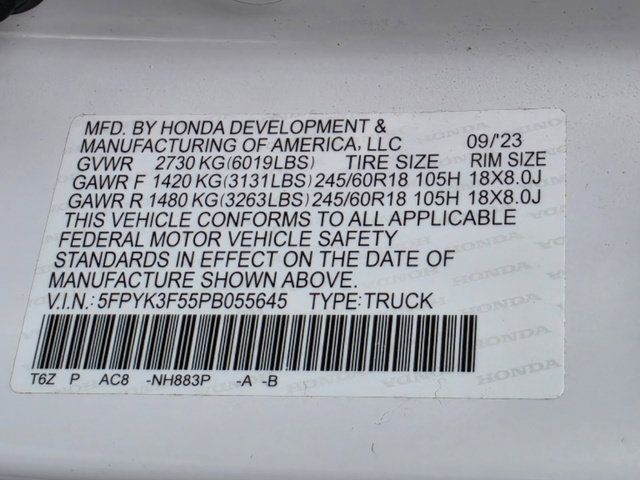 Used 2023 Honda Ridgeline RTL image 33