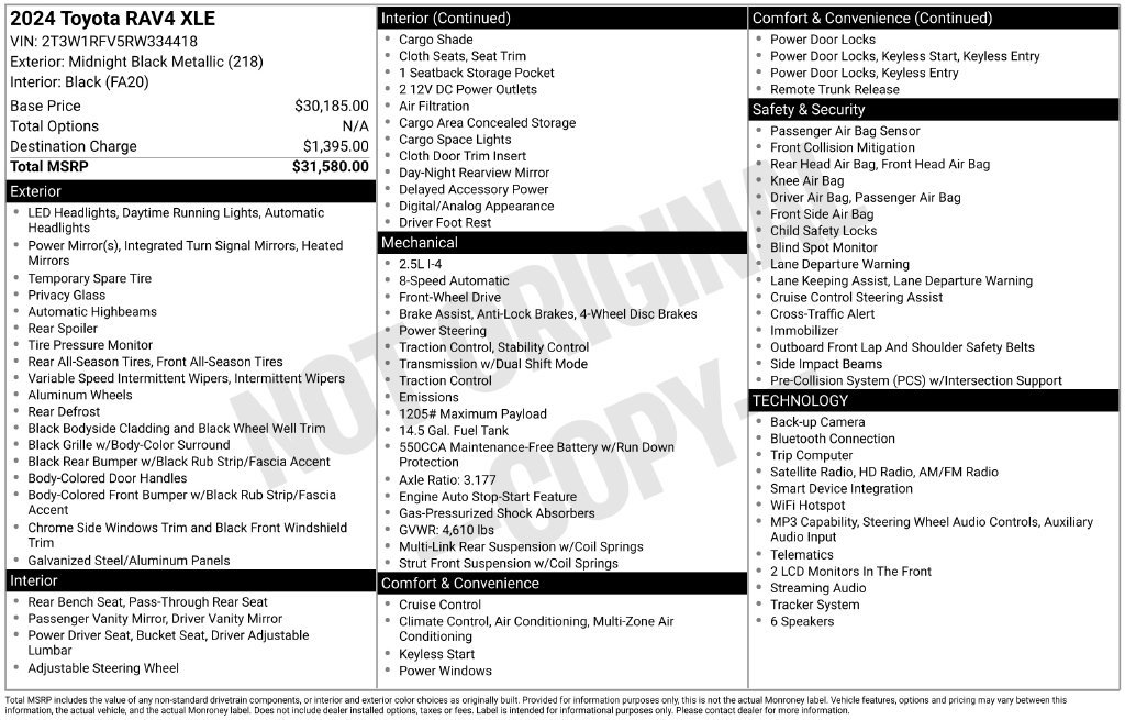 Used 2024 Toyota RAV4 XLE FWD image 1