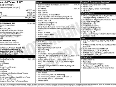 Used 2021 Chevrolet Tahoe LT w/ LT Signature Package AWD/4WD image 5