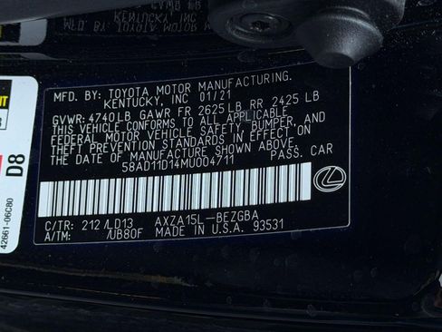 Used 2021 Lexus ES 250 w/ Premium Package image 21