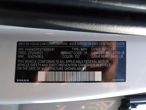 New 2026 Volvo XC90 T8 Ultra w/ Protection Package Premier AWD/4WD image 31